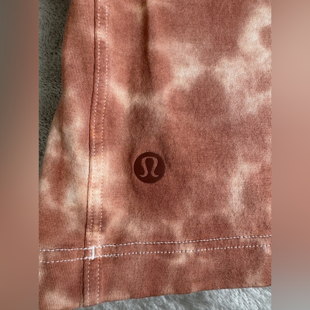 Lululemon All Yours Tank Top Tie Dye Pink Size 6 Marmoleado Copper Pima Cotton - Picture 7 of 12